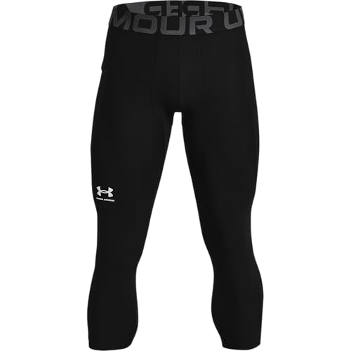 Under Armour Men's HeatGear Armour 3/4 Leggings, Black, Large