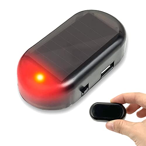 Cerioll Auto-Alarmanlage,Antis-diebstahl-Blinklampen,Solar Power Dummy Auto Alarm,Auto Alarmanlage Diebstahlsicherung,Lampe Dummy Anti-diebstahl Blinkende Blinklampe Für Auto Rot