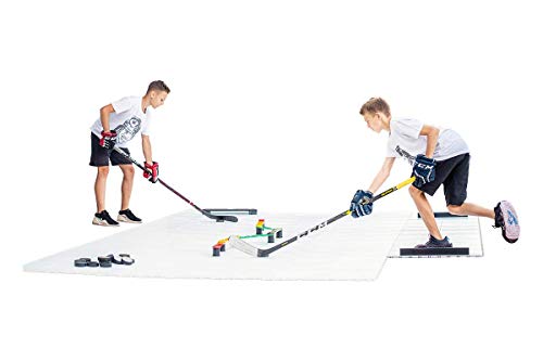 Hockey Revolution Tiles 8 Dryland Bodenfliesen (0,9 m2) – Glatte ineinandergreifende Trainingsfläche zum Aufkleben, Schießen, Vorbeigehen – geeignet für den Innen- und Außenbereich