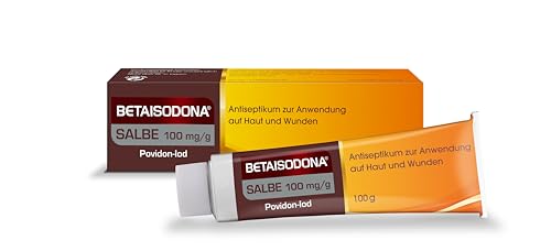 Betaisodona® Salbe 100 g Wunddesinfektion für Erwachsene und Kinder ab 1 Jahr, Wunddesinfektionsmittel ohne Alkohol mit PVP-Iod – brennt nicht