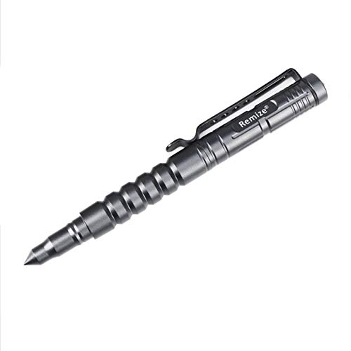 Remize® R8 Taktischer Kugelschreiber - Kubotan Tactical Pen - Selbstverteidigungs-Stift - Glasbrecher (Grau)