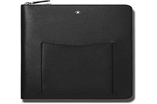 Montblanc Sartorial Notizblockhalter mit Fach aus Leder in der Farbe Schwarz, Maße: 25cm x 32,5cm x 2,5cm, 128520