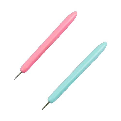 Lmyzcbzl Papier Quilling Werkzeuge, 2 Pcs Origami Rolling Pen, Curling Quilling Nadel Stift, Papierquilling-Werkzeug, Quilling-Schlitzwerkzeug, DIY Hand Handwerk Curling Stift