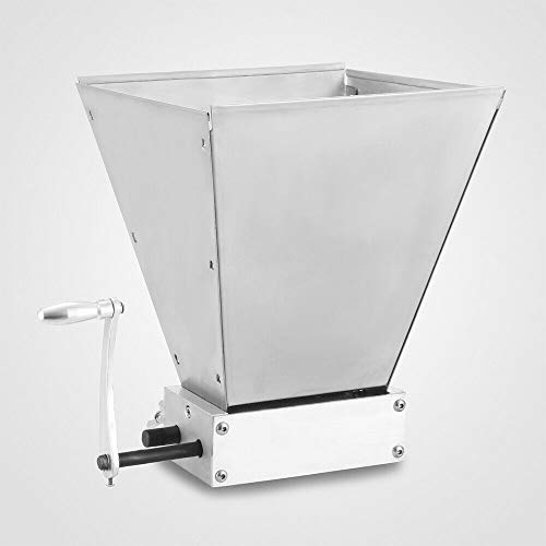 4L 2 Walzen-Edelstahl-Malzmühle Hochleistungs-Malzmühle Homebrew Grain Crusher Einstellbare Gerstenmühle Low Speed Drill Verfügbar Manuelle Malzmühle