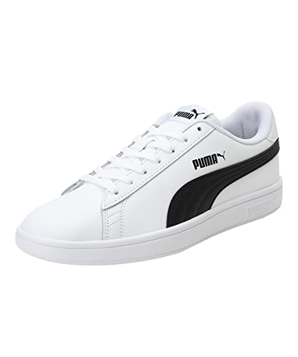 PUMA Unisex Puma Smash v2 L Low-Top, Puma White-Puma Black, 42 EU