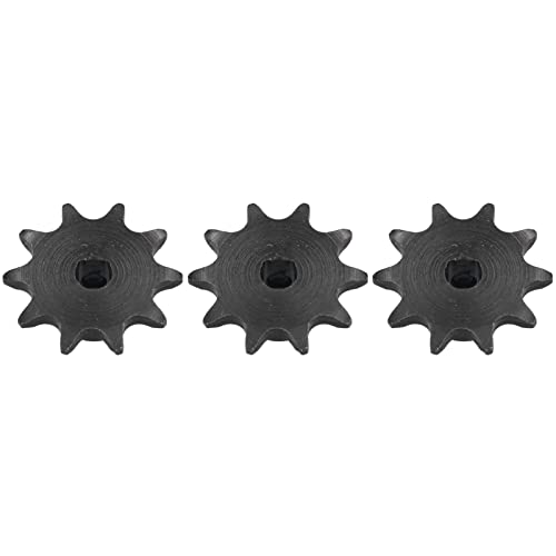 3 Stück 10 Zähne Stahl Kettenrad, 5307-1006-0010 Antriebszahnrad Reparatur Ersatz Zubehör 8mm Teilung 6mm D Loch Set für mechanische Fahrrad Ausrüstung