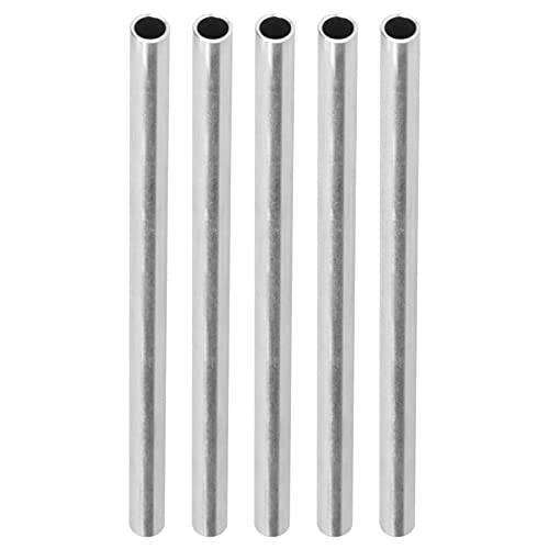 LANTRO JS 5-teiliges Aluminiumrohr, 10 mm/0,4 Zoll Außendurchmesser x 8 mm/0,3 Zoll Innendurchmesser x 200 mm/7,9 Zoll Länge, Rohrverschraubungen mit hohler runder Welle, Teile und Zubehör für Industr