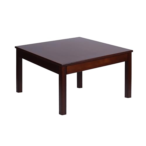 Krok Wood Couchtisch Tomas aus Massivholz, Farbe Dunkle Eiche (Buche, 75 x 75 x 45 cm)