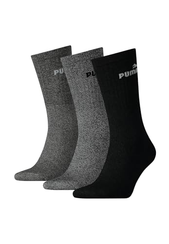 PUMA Classic Tennissocken 3er Pack Grau Anthrazit UK 9-11