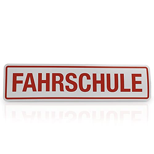 Betriebsausstattung24® Hinweisschild „Fahrschule“ | Magnetfolie Größe (BxH): 36,0 x 9,0 cm | Fahrschule | Autoschild | Hinweisschild Kraftfahrzeuge | KFZ