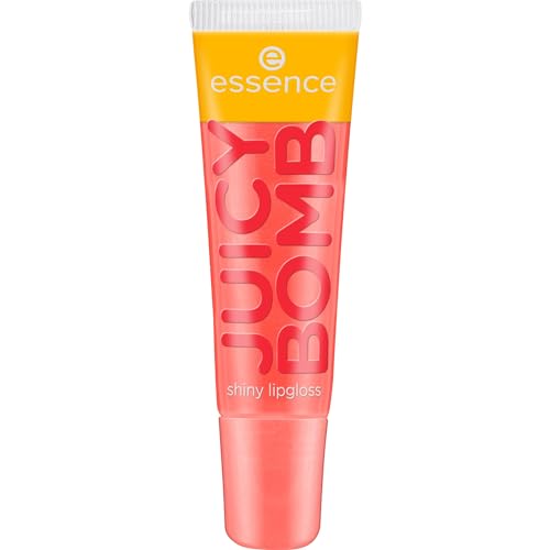 essence JUICY BOMB shiny lipgloss, Nr. 103, Orange, glänzend, strahlend frisch, schimmernd, vegan, ohne Alkohol, ohne Parabene, ohne Mikroplastikpartikel, 1er Pack (10ml)