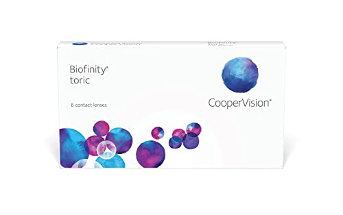 Biofinity Toric von CooperVision torische Monatslinsen weich, 6 Stück / BC 8.7 mm / DIA 14.5 mm / CYL -0.75 / ACHSE 140 / -5 Dioptrien