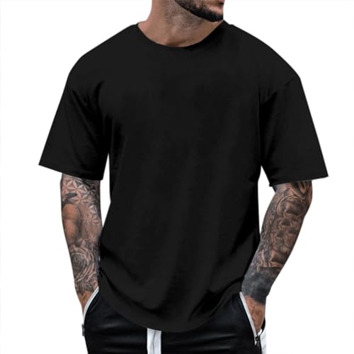 NLJSWJ T-Shirts für Herren Sommer Leichte Kurzen Ärmeln Rundhals-ausschnitts Funktionhemd Freizeit Kokosnuss Bedruckts Slim Fit Oberteils Mehrere Farben und Drucke in Verschiedenen Größen Erhältlich