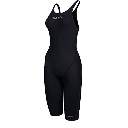 ZONE3 Damen Mf-x Performance Gold FINA-genehmigt Schwimmen Kniehaut 42 schwarz/Gold