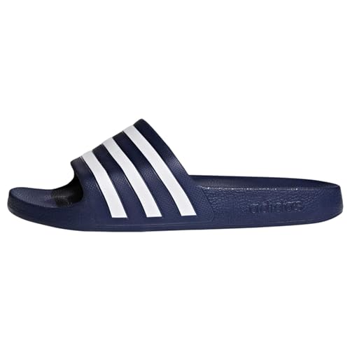 adidas Unisex Adilette Aqua Schlappen, Dark Blue/Ftwr White/Dark Blue, 48.5 EU