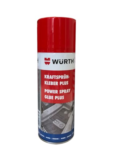 Kraftsprühkleber Plus farblos, Würth (0890100064), hohe Sofortklebekraft