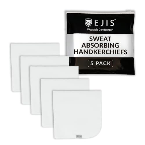 Ejis Schweißabsorbierendes Taschentuch, Weiß, 5 Stück, Weiss/opulenter Garten, 12"x12"