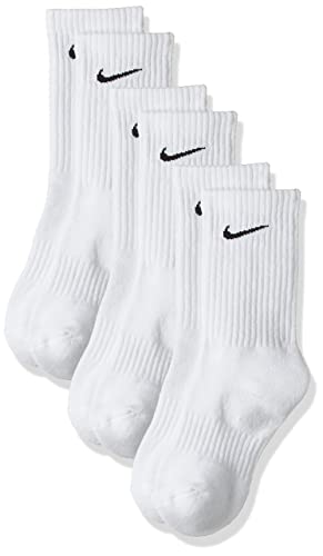 Nike Unisex Everyday Cushion (3 Pairs) Crew trainingssocken 3 Paar , Weiü Schwarz, L EU