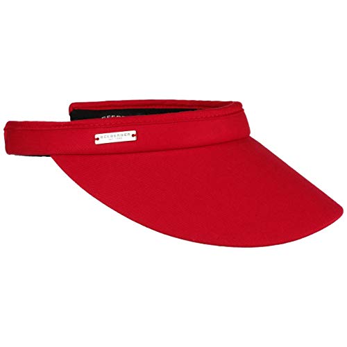 Seeberger Azalee Visor Baumwolle Baumwollvisor Sonnenvisor Sonnenschutz Blendschutz Strandvisor Damenvisor (One Size - rot)