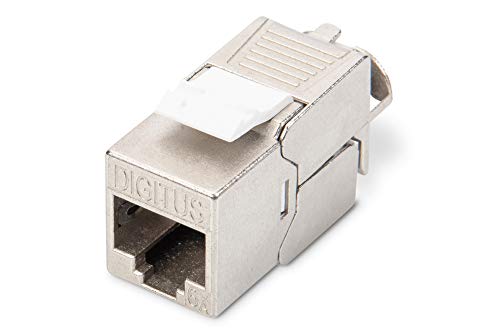 DIGITUS Keystone-Modul Cat-6A Geschirmt - 1 Stück - RJ45-Buchse - 500 MHz 10GBase-T - AWG 26-22 - Designfähig - Mit Kabelbinder - Werkzeugfreie Montage