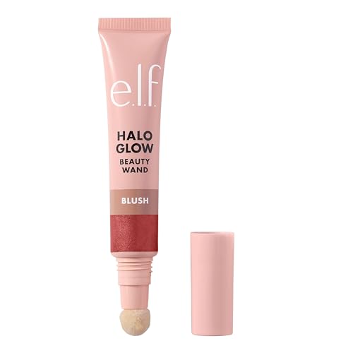 e.l.f. Halo Glow Blush Beauty Wand, Flüssiger Rouge Wand Für Strahlende, Errötete Wangen, Mit Squalan Infundiert, Vegan & Tierversuchsfrei, Rosé You Slay, 10 ml