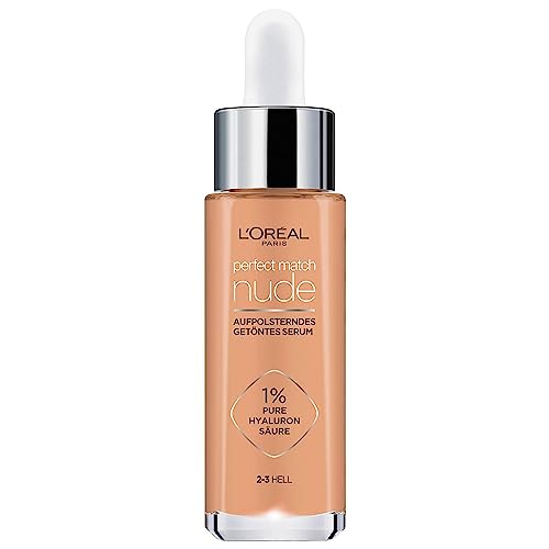 L'Oréal Paris Getöntes Serum, Pflegende, flüssige Foundation mit Hyaluronsäure, Perfect Match Tinted Serum, Nr. 2-3 hell, 1 x 30 ml