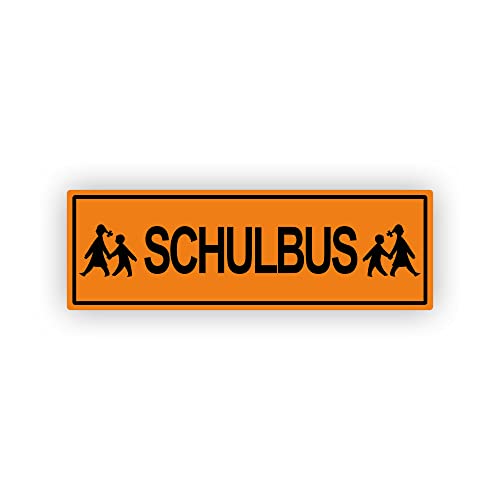 XXL Schulbusschild Magnet Schulbus 45 x 15 cm Warntafel Schülertransport Schulbustafel Magnetschild Schild Personentransport Warnschild Hinweiszeichen mit UV-Schutz von STROBO