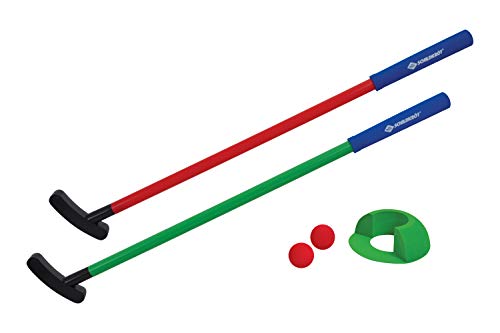 Schildkröt Mini-Golf Set, Golf-Set für Kinder, Indoor-Minigolf, komplettes Golfset mit 2 Schlägern, 1 freistehendem Ziel und 2 Bällen, für 2 Spieler, 970307