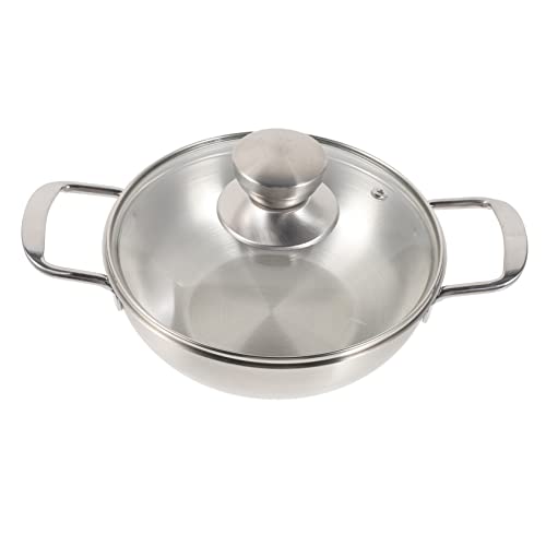 Milisten Mini Hot Pot Metallpfannen Zum Kochen Metall Bratpfanne Kochtopf Für Zu Hause Metall Kochpfanne Küchentöpfe Kochtopf Mit Griff Edelstahl Pfanne Haushalts Hot Pot Küchen