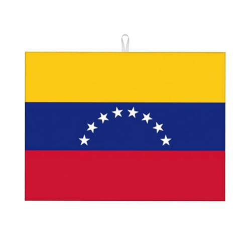 Abtropfmatte Für Die Küche Flagge Venezuelas Trockenmatte Fürs Geschirr Maschinenwäsche Abtropfmatte Aus Küchentheke Für Arbeitsplatte, Küchenzubehör, Küche, 41X46cm