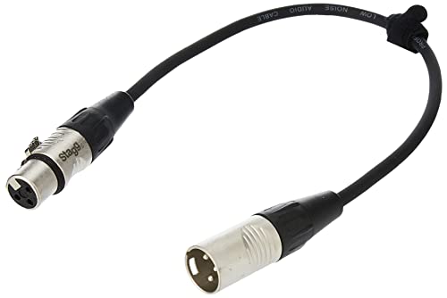 Stagg 25019310 Patch-Kabel (0,3m, 1x XLR Stecker/1x XLR Buchse)