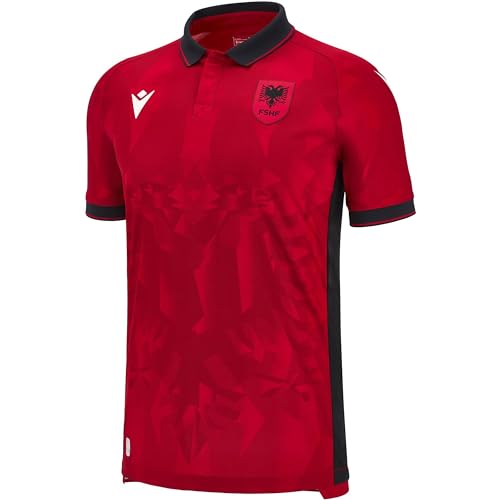 Macron Herren Fußballtrikot Albanien 2024 Heim rot L