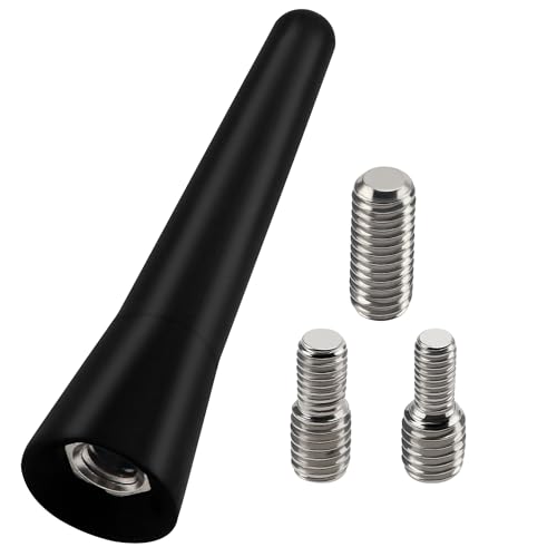 VooGenzek 6.5cm Autoantenne Auto Antenne, FM DAB Dachantenne Auto, Autoantenne Kurz Universal, Mit 3 Schrauben (M4, M5, M6), für den FM/AM Radioempfang