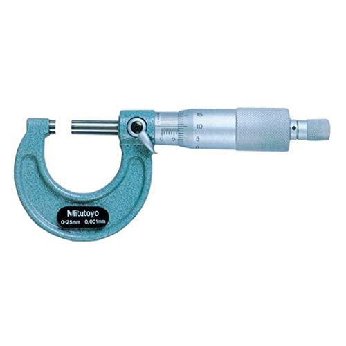 Mitutoyo MIT103-129 Mikrometer mit 0,001 mm Skalierung, Bereich 0-25 mm