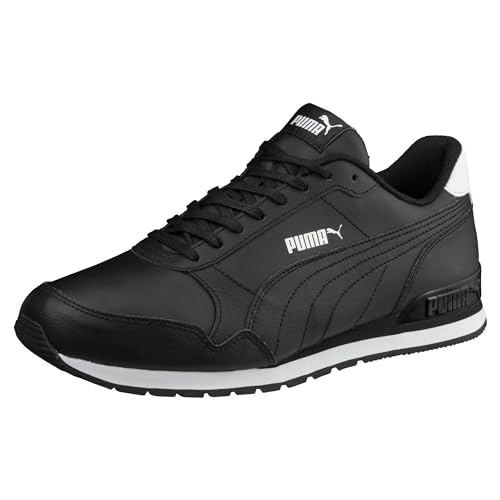 PUMA Unisex ST Runner v2 Full L Low-Top Trainer, Puma Black-Puma Black-Puma White, 43 EU