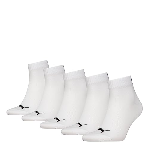 PUMA Unisex Quarter Socken, Weiß, 39-42 EU