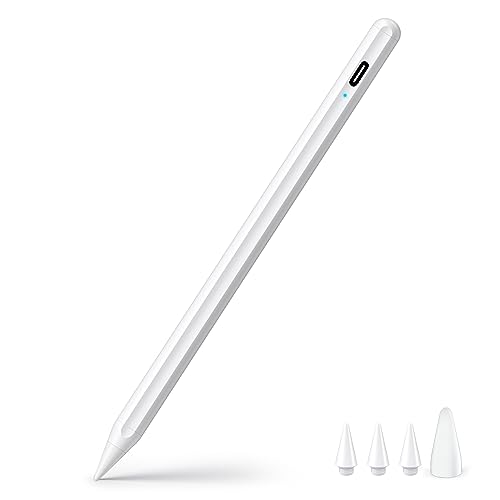 Stylus Pen für Apple Pencil USB C, Stift für iPad 10. Generation/9/8/7/6. Gen/iPad Pro 12''/12,9''/11"/iPad Mini 6/5. Gen/iPad Air 13"/11"/5/4/3. Gen, Präzise Kontrolle, Magnetische