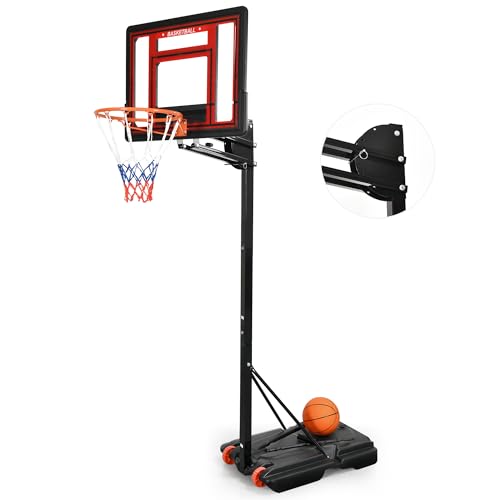 YITAHOME Basketballkorb Outdoor，Basketballkorb mit Ständer 105–260 cm Höhenverstellbarer Basketballständer mit Rädern Tragbar Basketballständer für Jugendliche Erwachsene im Hinterhof/Innenbereich