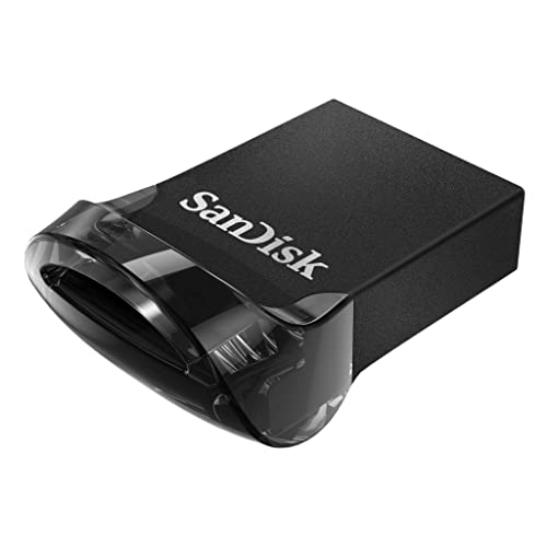 SanDisk Ultra Fit USB 3.2 Flash-Laufwerk 64 GB (Für Laptops, Spielkonsolen und Auto-Audiosysteme, Plug-and-Stay, 300 MB/s Lesen, RescuePRO Deluxe Software)