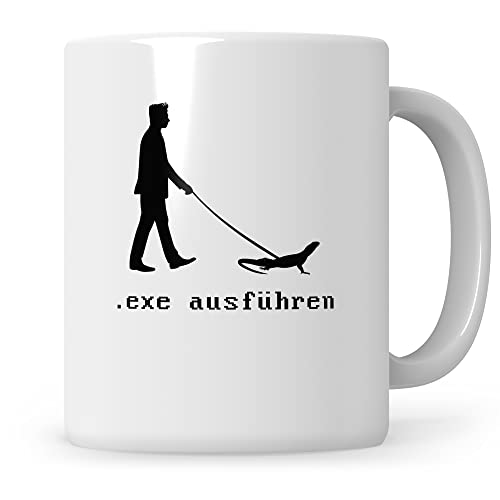 Sweetify Informatiker Exe ausführen Tasse Informatik Kaffeebecher Geschenk IT Sys Admin Kaffeetasse Programmierer Spruch Geschenkidee Administrator Systemadministrator Nerd