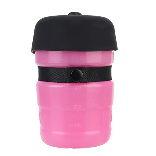 Futternapf Katze Tragbare Hund Wasserflasche Faltbare Pet Bowl Wasserflasche Tiere im Freien Spielraum Trinken Hundenäpfe Trinken Bowl Hunde BPA Kostenlos Geneigter futternapf Katze (Size : Rose Red