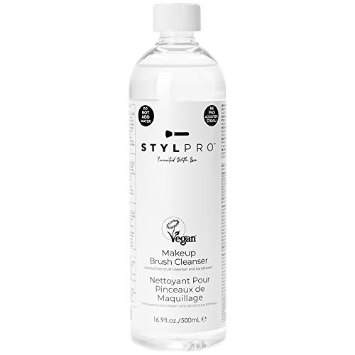 STYLPRO 500ml, Veganer Pinselreiniger make up, Pinsel-Reinigung. Kosmetikpinsel Reiniger. Professionelles Liquid zum Reinigen von Make-up. Frei von Alkohol, Kosmetik Pinselreinigung