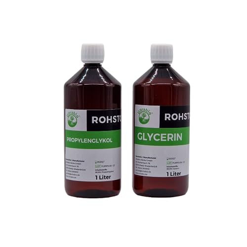 Ultrabio 1000ml Glycerin E422 + 1000ml Propylenglykol E1520 Pharma-Qualität USP zertifiziert