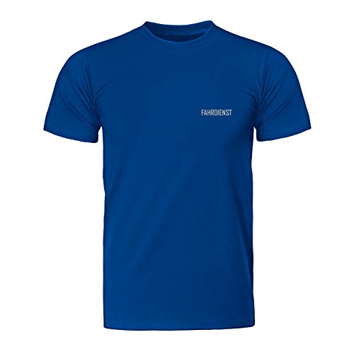 Fahrdienst, Refektierender Druck, Herren T-Shirt - Fairwear -, Größe L, blau