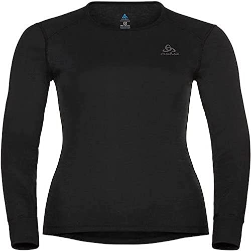 Odlo Damen Active Warm Eco_159101 Funktionsunterwäsche Langarm Shirt, Schwarz, S EU