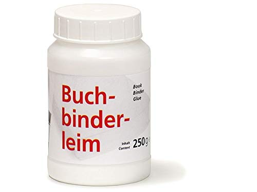 Modulor Buchbinderleim, 250 g, transparent aushärtender Kunstharz Dispersionsleim in der Kunststoff-Dose, Leim für Karton und Pappe, farblos