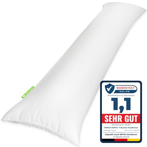 Hochwertiges Seitenschläferkissen - Langes Kissen für Seitenschläfer - Body Pillow - Körperkissen für Erwachsene mit Mikrofaser-Füllung (40 x 145 cm lang) - Ökotex - Schlafkissen Waschbar