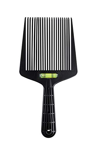 Blackomb Flat Top Kamm Haarschneide mit Wasserwage – Topper Haarkamm Friseur Barbier Hilfe Friseurkamm – Schwarz