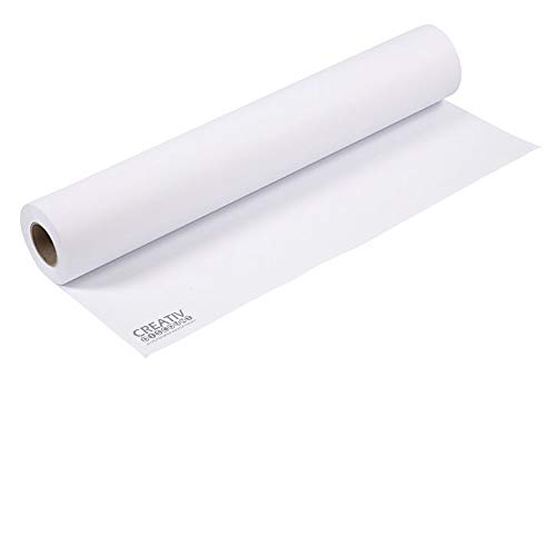 CREATIV DISCOUNT Zeichenpapier, 120 g/m², weiß, 1 Rolle, 60cm x 10m