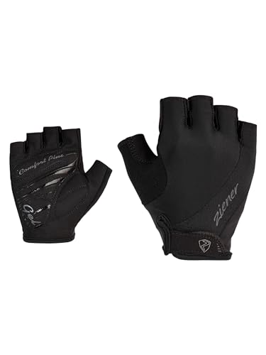 Ziener Damen CARIEN Fahrrad/Mountainbike/Radsport-Handschuhe | Kurzfinger - atmungsaktiv,dämpfend, Black, 7,5